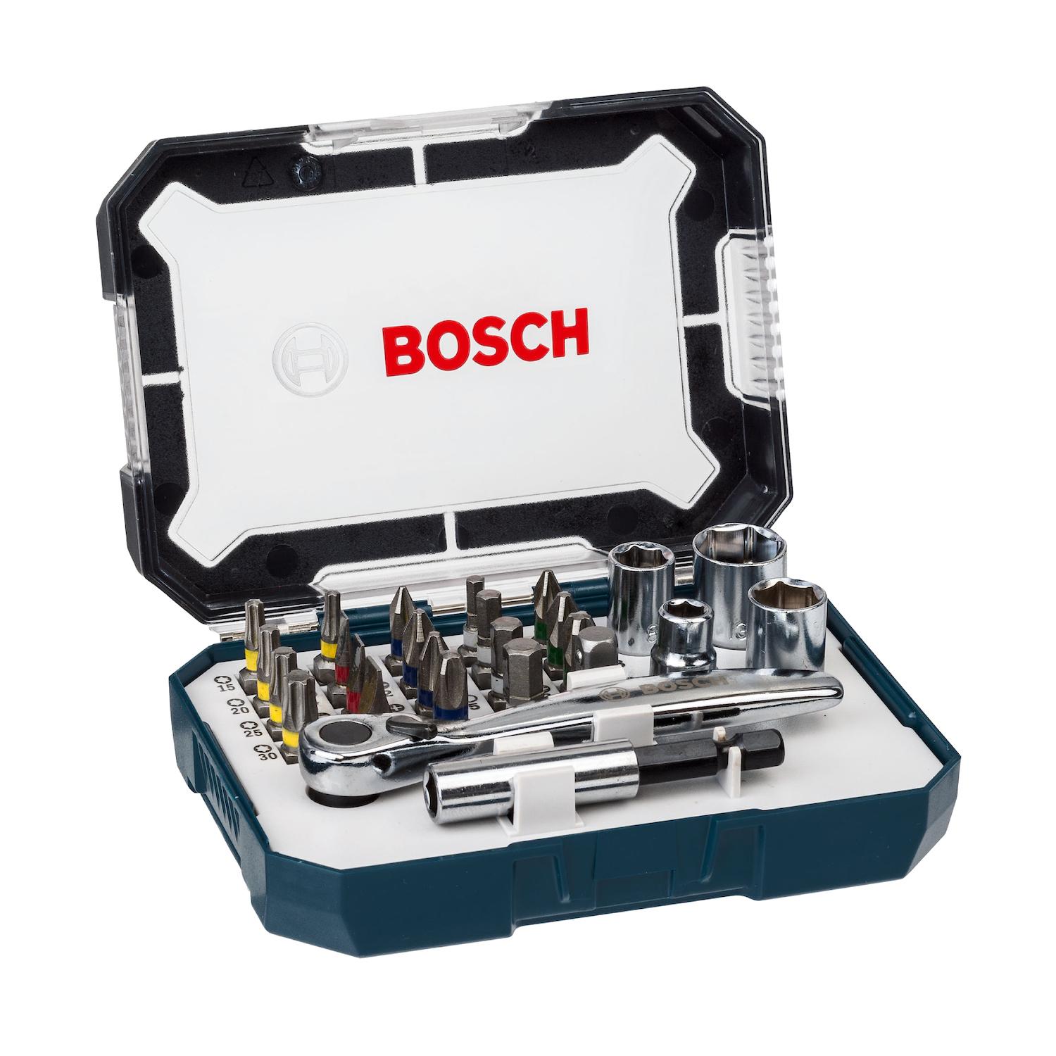 Juego de Puntas Extra Hard y Dados de 1/4'' 26 Pzas. - Bosch - Herram.cl
