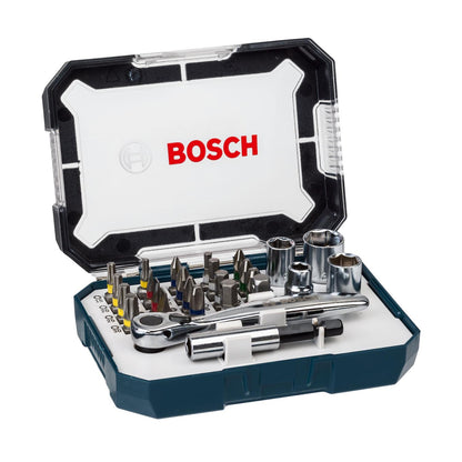 Juego de Puntas Extra Hard y Dados de 1/4'' 26 Pzas. - Bosch - Herram.cl