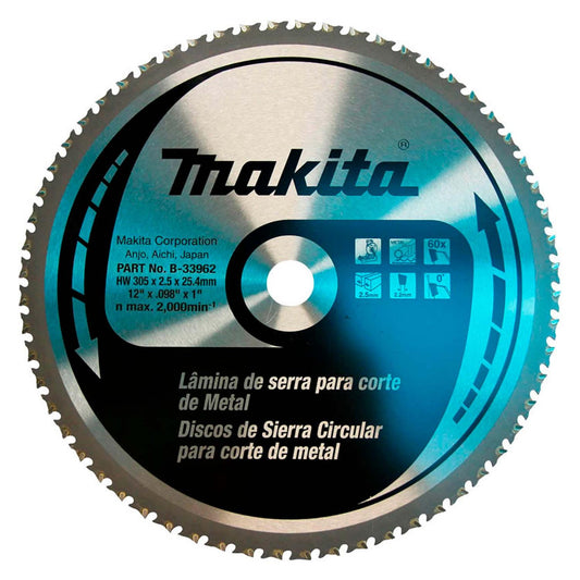Disco Sierra Para Metal 12''x25,4x2,4mm 60 Dientes - Makita - Herram.cl