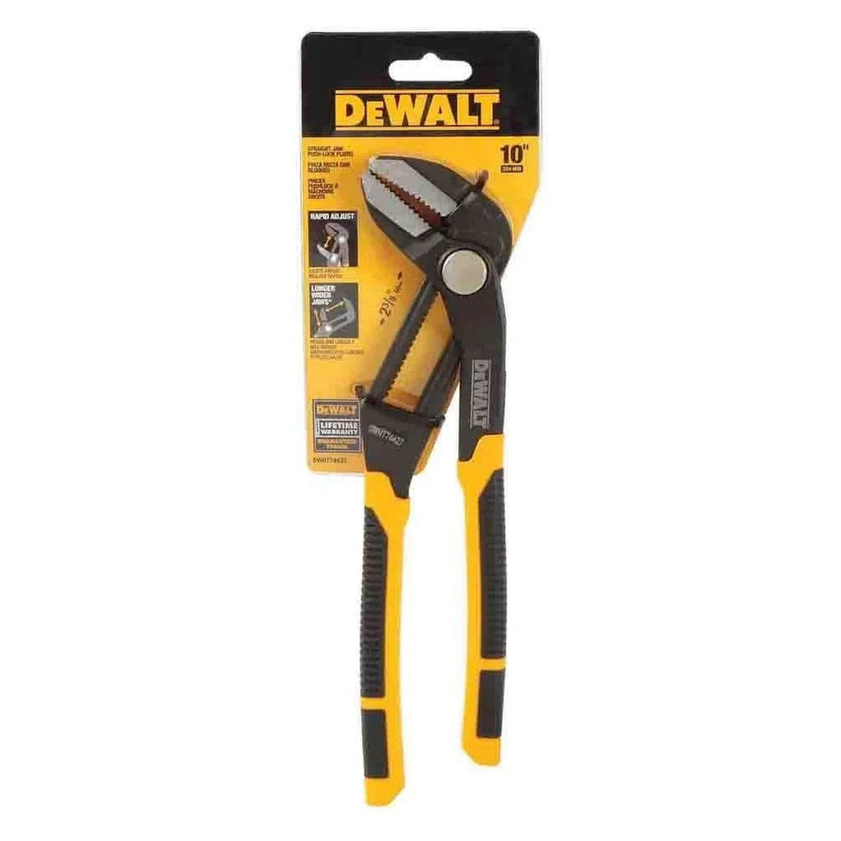 Alicate Push Lock Recto 10'' DeWalt DWHT74427 - Herram.cl