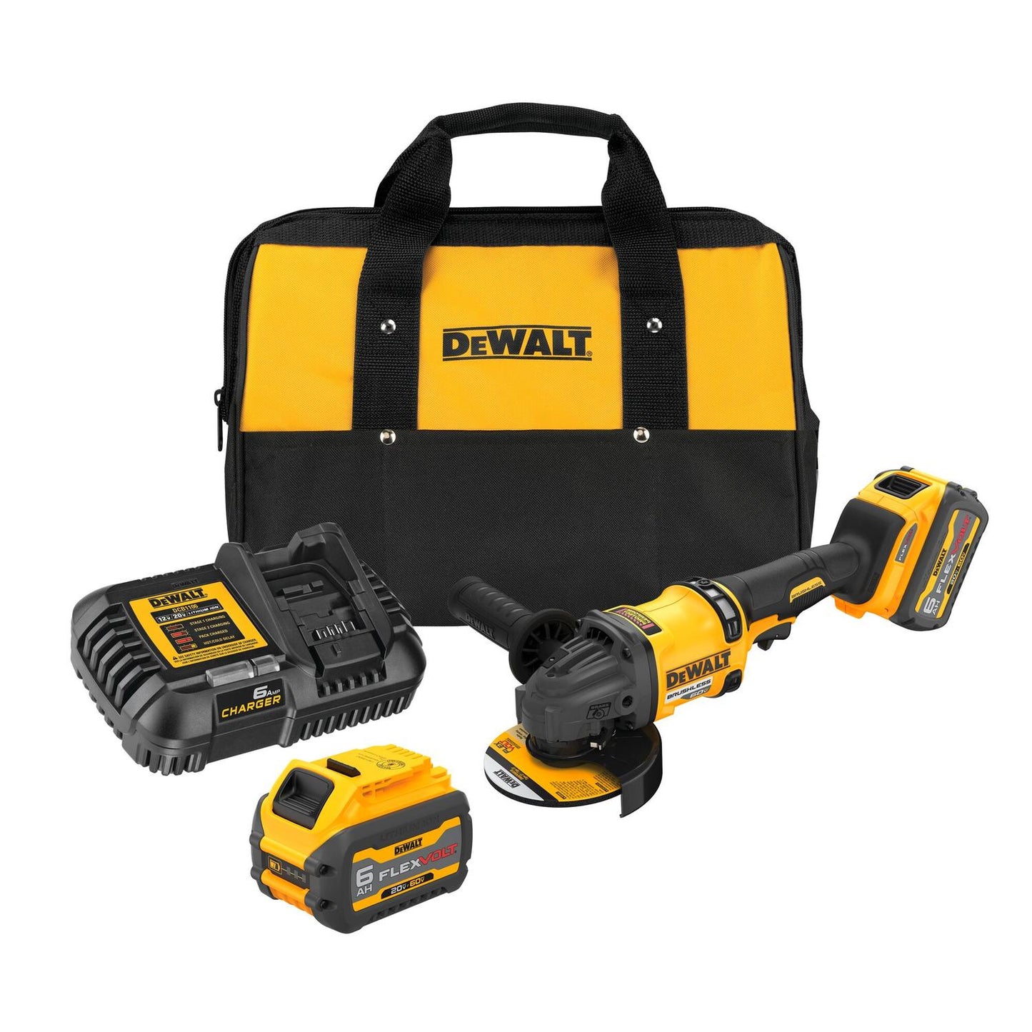 Kit Esmeril angular 4 - 1/2'' 60V Max. 2 Bat. 6Ah - DeWALT - Herram.cl