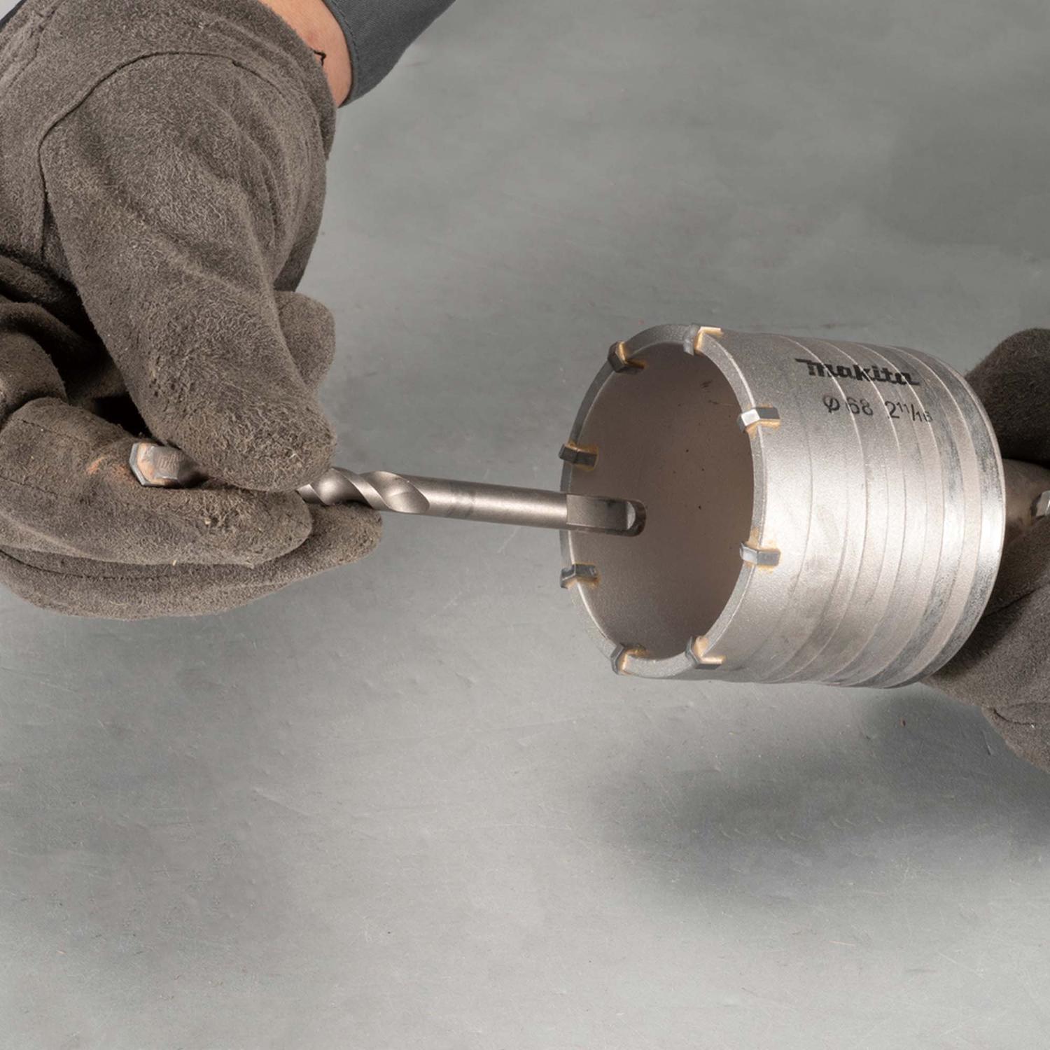 Kit Broca Corona 68mm + Portabrocas 200mm/SDS - Plus - Makita - Herram.cl