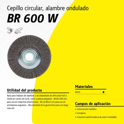 Grata Circular Ondulado BR600W 115x15mm / M14 - Klingspor - Herram.cl