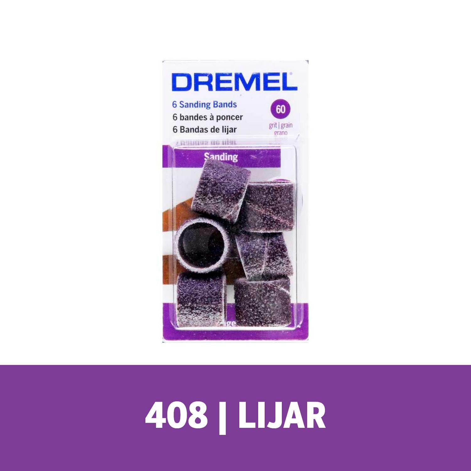 Tubo de Lija 12,7mm G60 (408) 6 Pzas - Dremel - Herram.cl