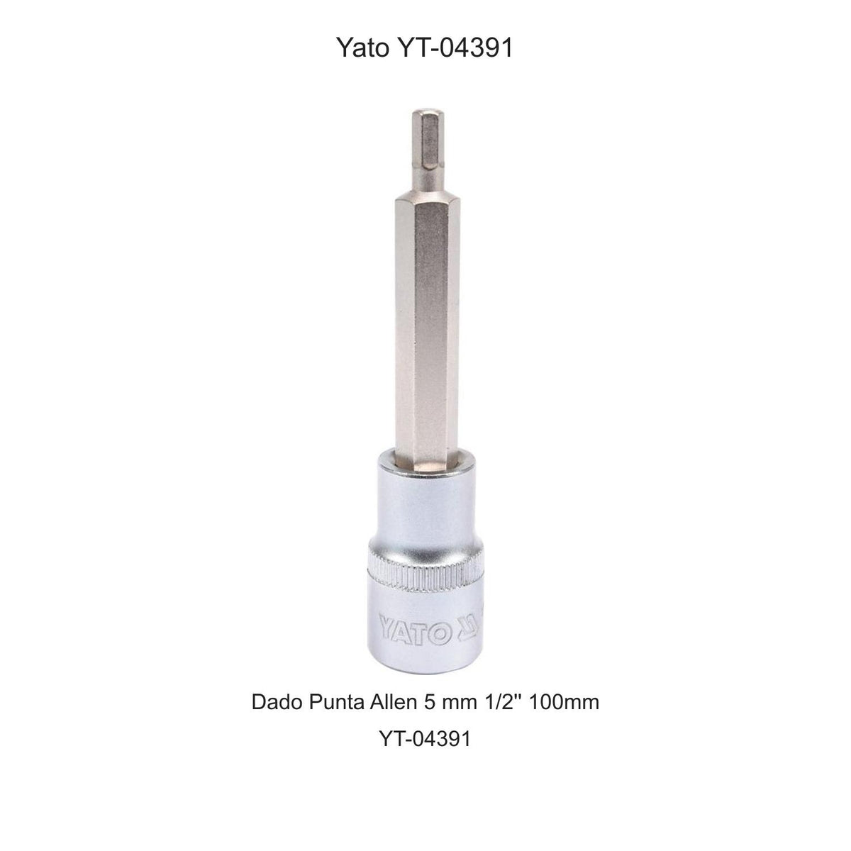 Dado Punta Allen 5 mm 1/2'' 100mm Yato YT-04391 - Herram.cl
