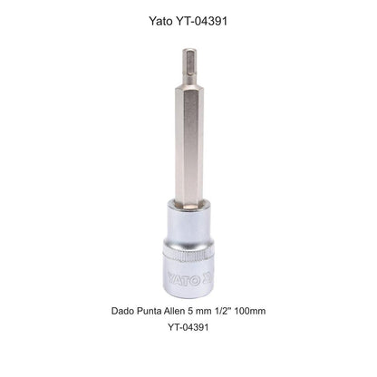 Dado Punta Allen 5 mm 1/2'' 100mm Yato YT-04391 - Herram.cl