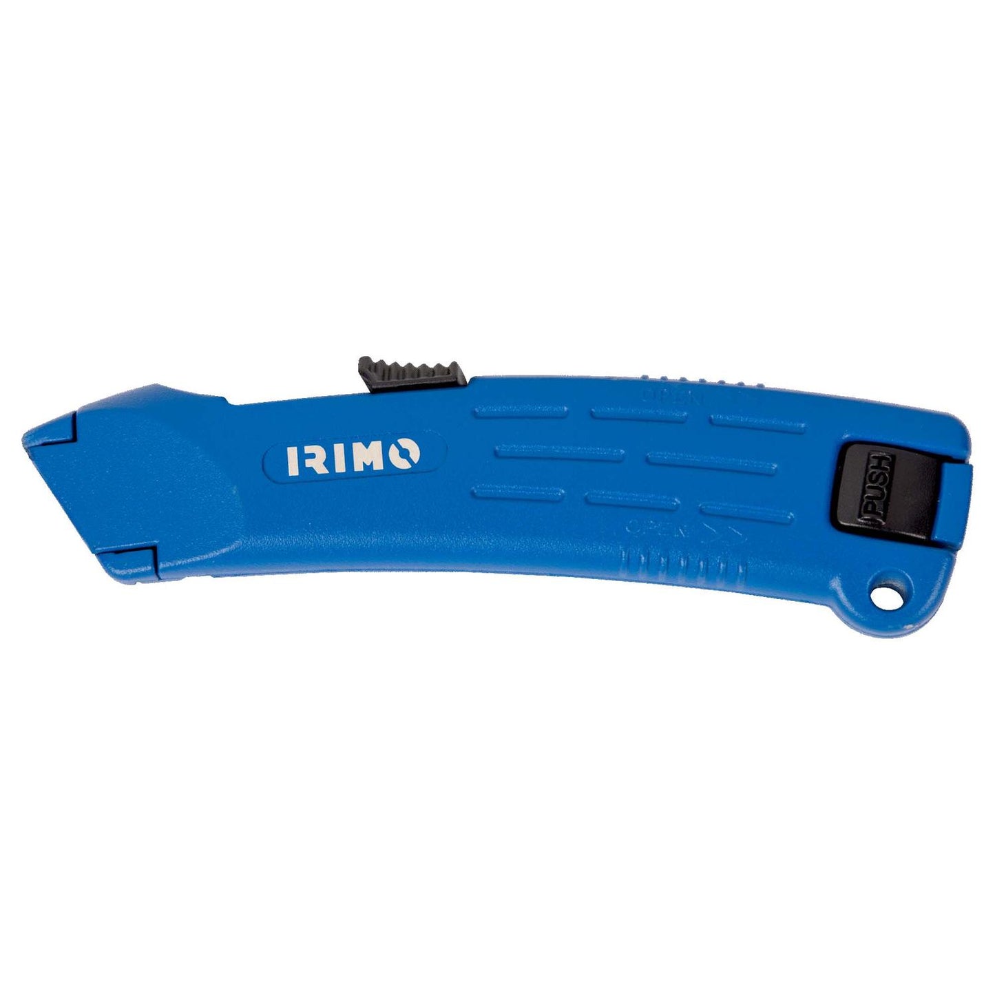 Cúter de hoja trapezoidal con sistema de seguridad - Irimo - Herram.cl