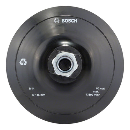 Plato De Goma Para Esmeril (M14) 115mm Con Velcro - Bosch - Herram.cl