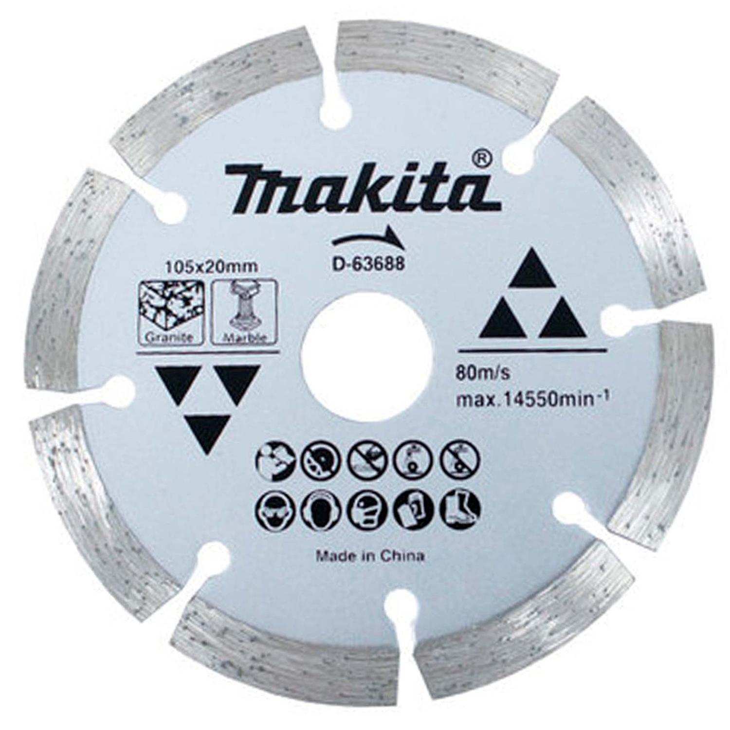 Disco Diamantado Segmentado Mármol 105x20mm - Makita - Herram.cl