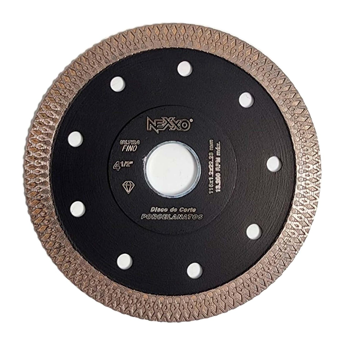 Disco Diamantado Fino para porcelanato 4 - 1/2'' - Nexxo - Herram.cl