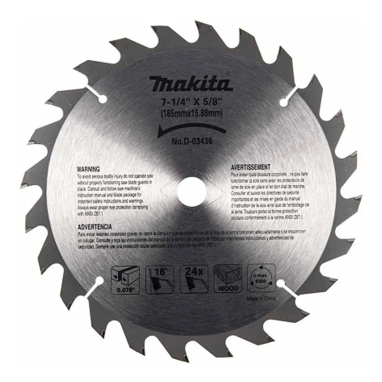 Disco Sierra Circular Makita 7 1/4''x5/8'' 40 D - Makita - Herram.cl