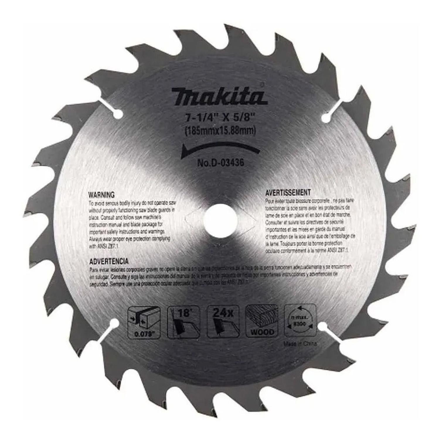 Disco Sierra Circular Makita 7 1/4''x5/8'' 40 D - Makita - Herram.cl