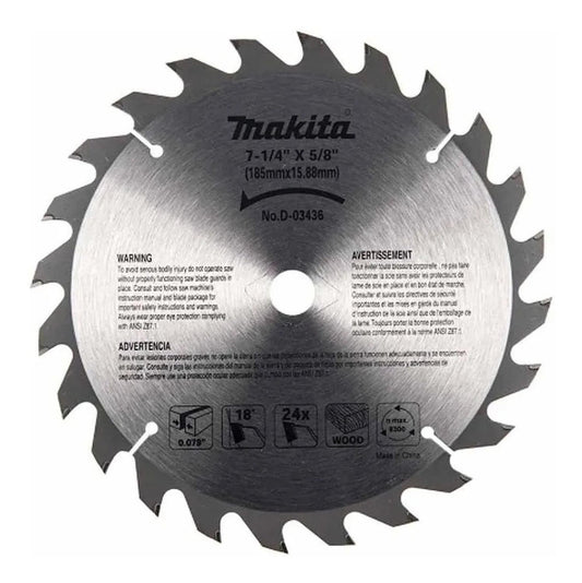 Disco De Sierra 7 - 1/4''x2x16mm 24 D - Makita - Herram.cl