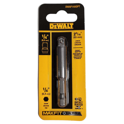 Adaptador Cuadrante Maxfit - Ultra 1/4'' a 1/4'' Hex. - DeWALT - Herram.cl