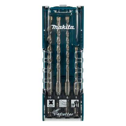 Set Brocas SDS - Plus 4 Aristas (5,6, 8, 10mm) 4 Pzas - Makita - Herram.cl