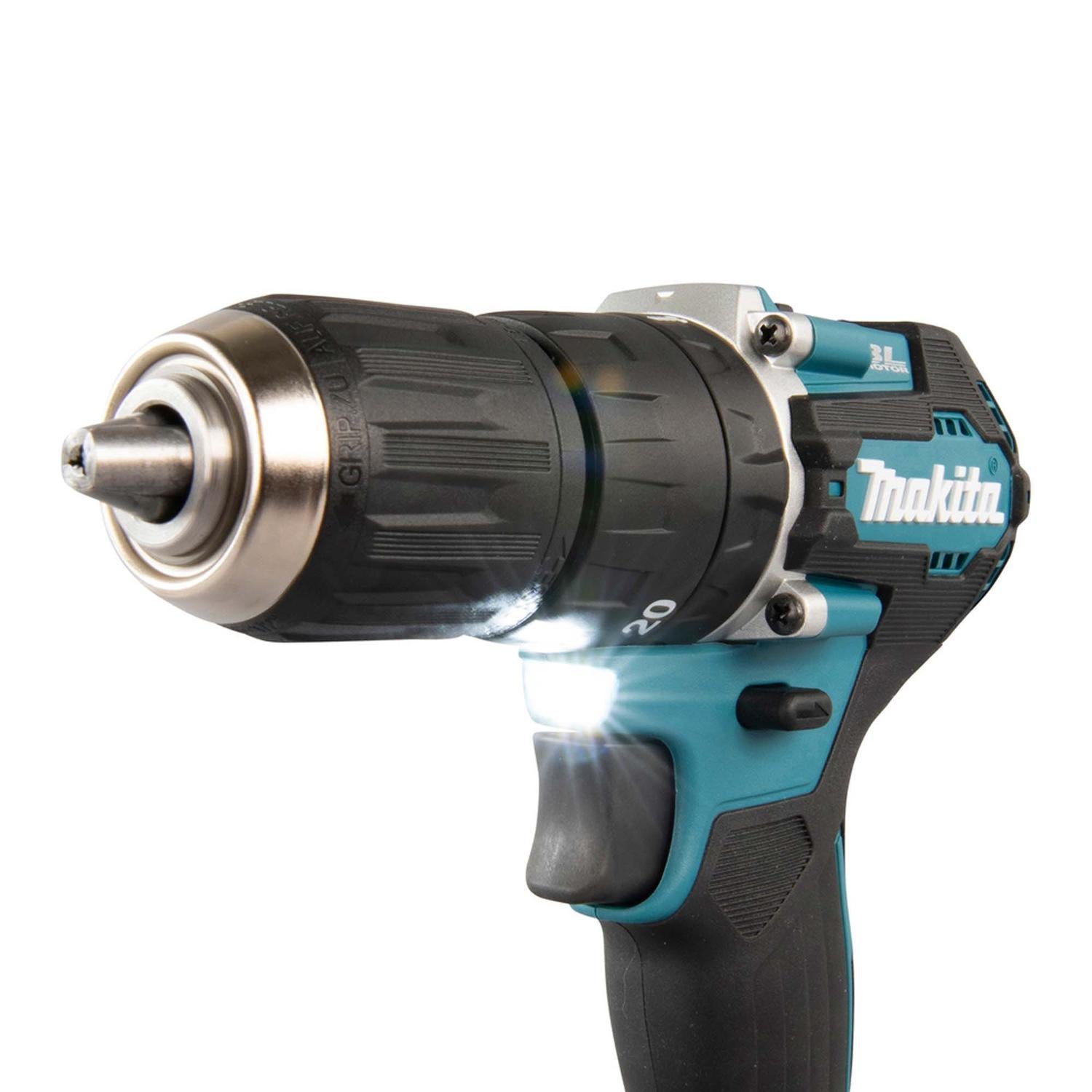 Kit Taladro percutor Makita 13mm 18V 2 Bat 1.5 Ah+1 Bat 3Ah - Herram.cl