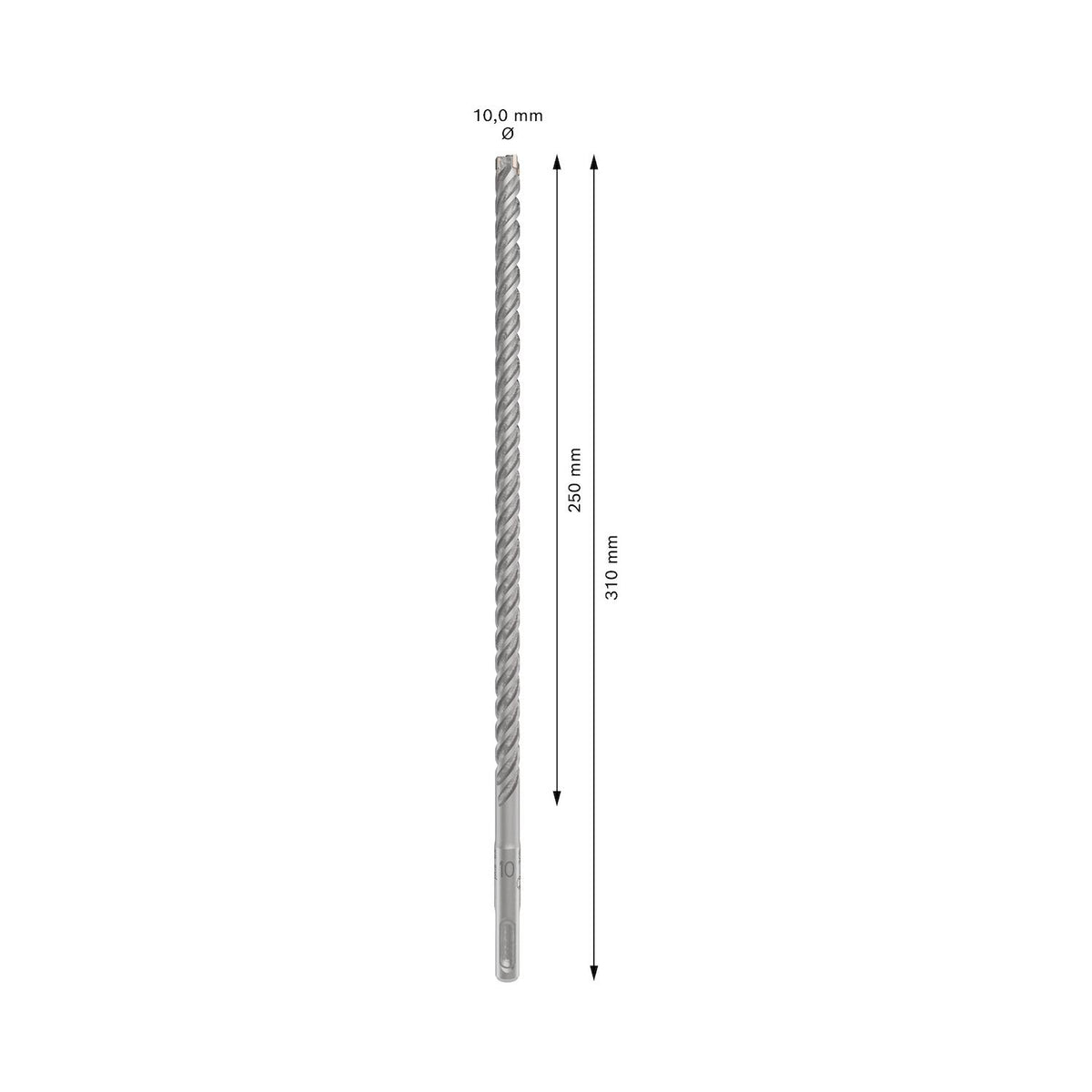 Broca Hormigón Bosch PRO SDS-Plus-5X 10x310mm 4 Filos - Herram.cl