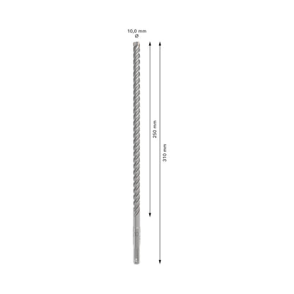 Broca Hormigón Bosch PRO SDS-Plus-5X 10x310mm 4 Filos - Herram.cl