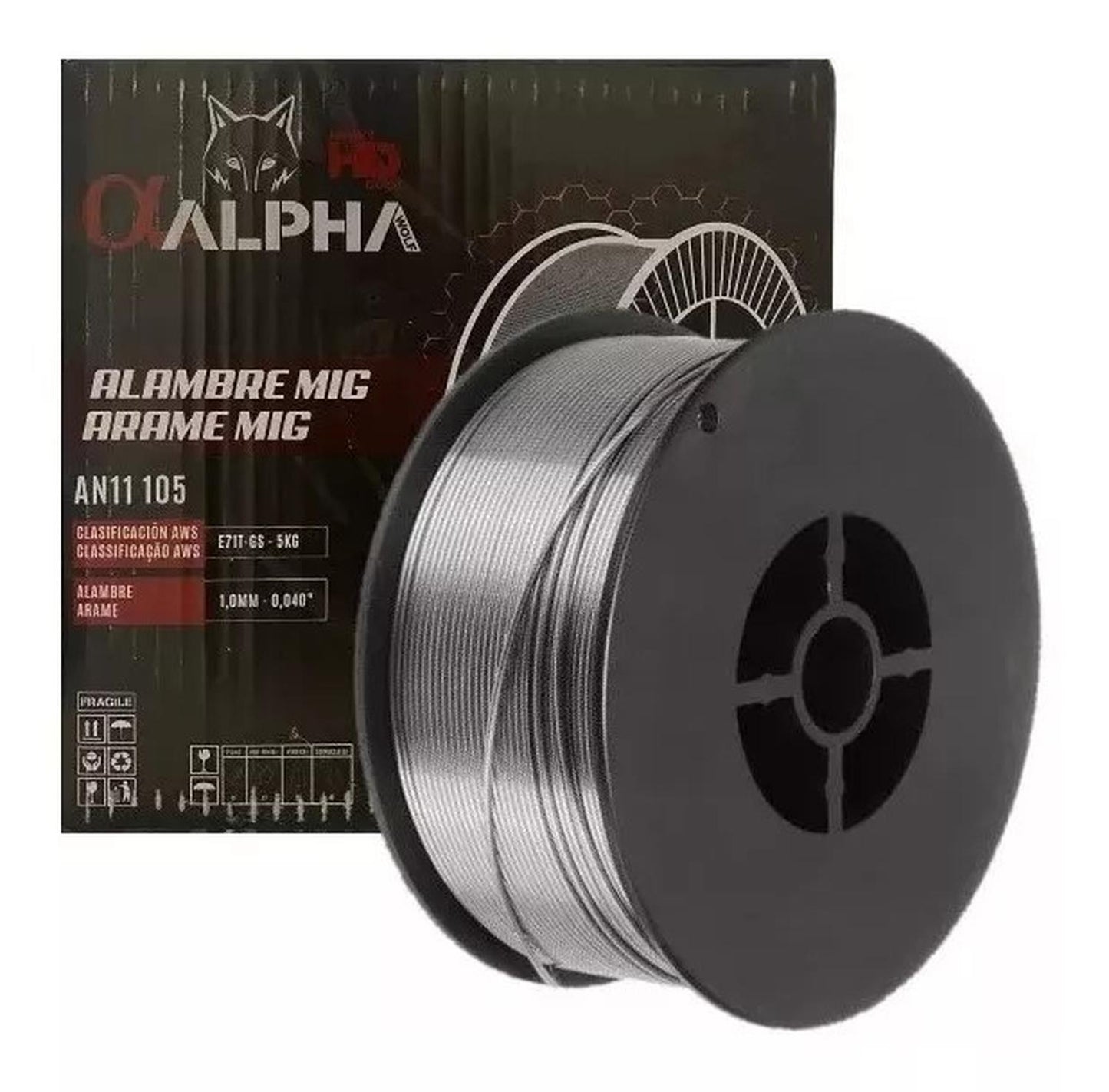 Soldadura Alambre Mig Flux 1mm Rollo 5kg (uso Sin Gas) Alpha - Herram.cl