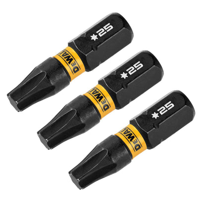 Puntas FLEXTORQ T25 - 1'' (25.4mm) 3 Pzas - DeWALT - Herram.cl