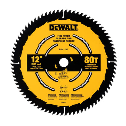 Disco De Sierra 12'' Eje 1'' 80 D Acabado Fino - DeWALT - Herram.cl
