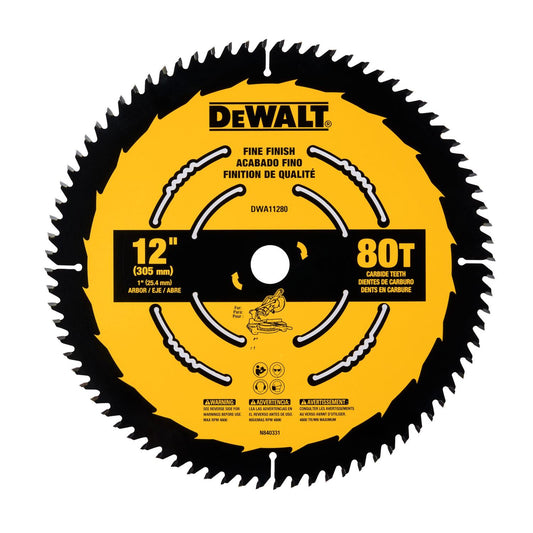 Disco De Sierra 12'' Eje 1'' 80 D Acabado Fino - DeWALT - Herram.cl