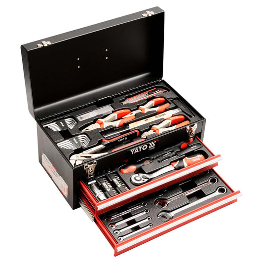Caja de herramientas metálica profesional con 80 Pzas - Yato - Herram.cl