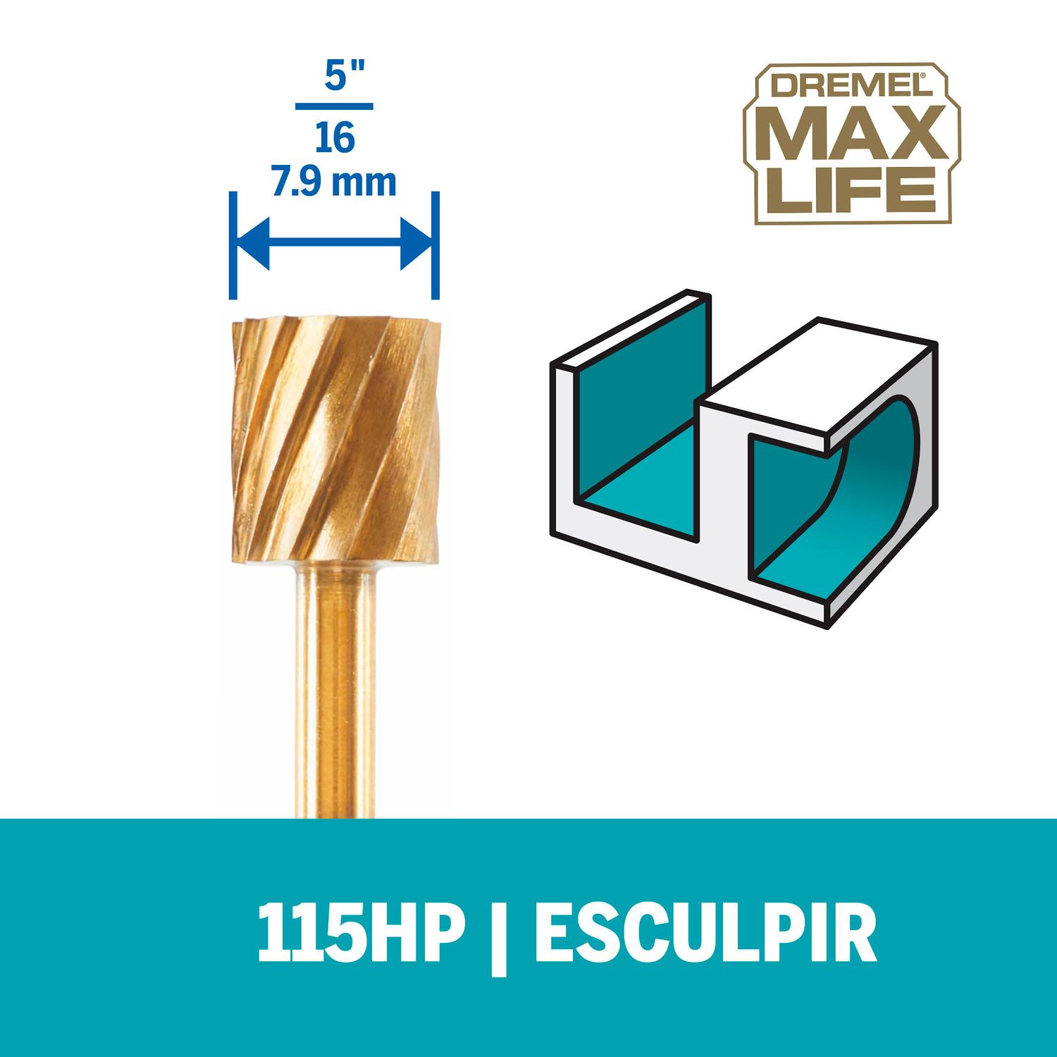Fresa De Tallado Max Life 7.9mm 2 Pzas (115HP) - Dremel - Herram.cl