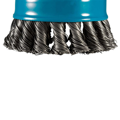 Grata Copa Trenzada Acero X - LOCK 80mm (3 - 1/8'') - Makita - Herram.cl