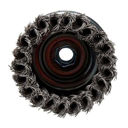 Grata Copa Acero Trenzado 4'' (100mm) Toma M14 - DeWALT - Herram.cl