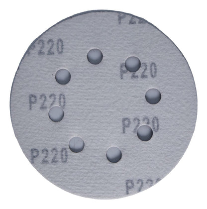 Pack 5 Discos De Lija Con Velcro 5'' (125mm) G220 - Nexxo - Herram.cl