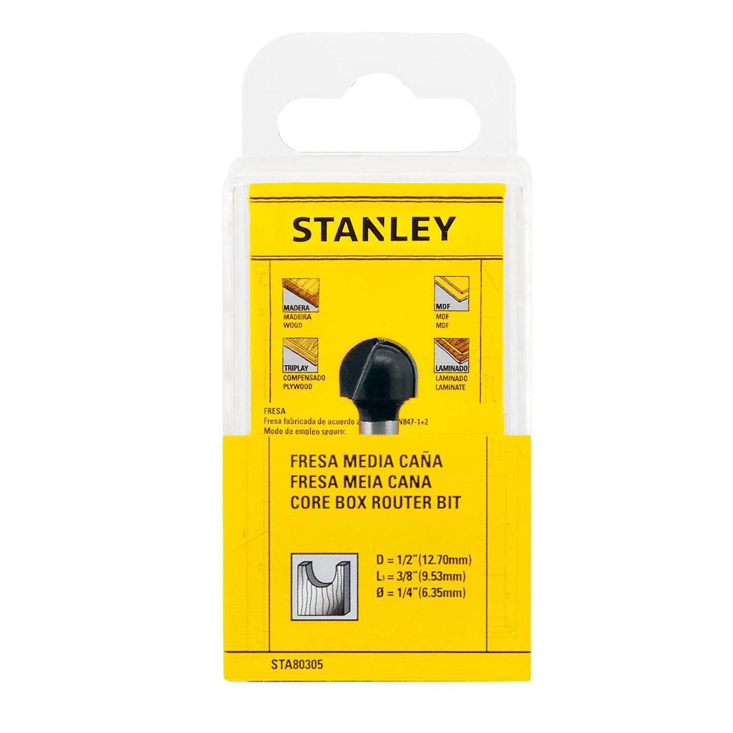 Fresa Media Caña Toma 1/4'' 1/2''x3/8'' - Stanley - Herram.cl