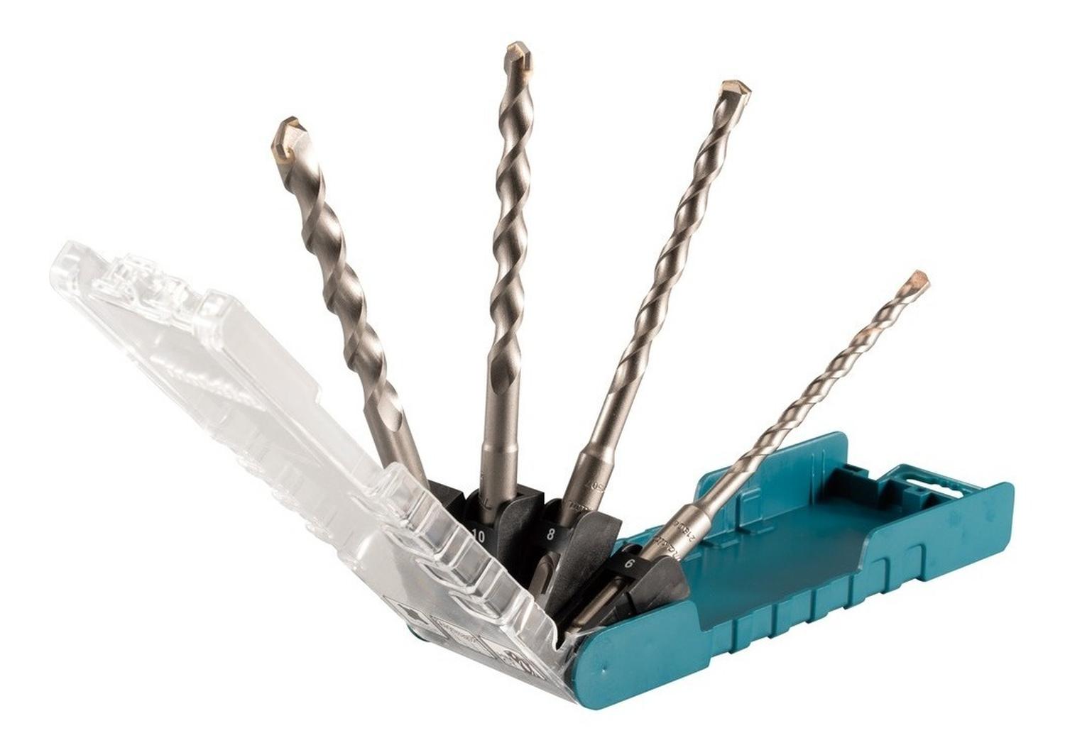 Set Broca SDS - Plus Tct 4 Pzs (6, 8, 10, 12mm) Makita D - 74756 - Herram.cl