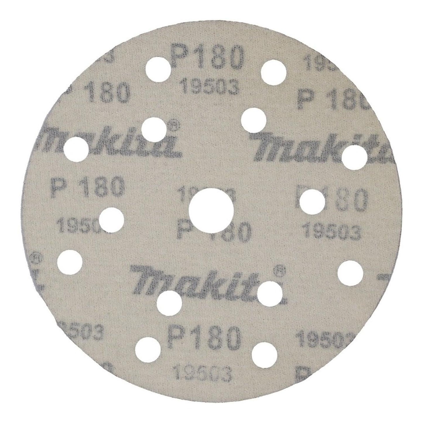 Pack 10 Discos Lija Con Velcro 150mm (6'') G180 - Makita - Herram.cl