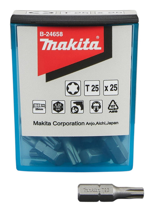 Pack 25 Puntas de Atornillar T25 x 25mm - Makita - Herram.cl
