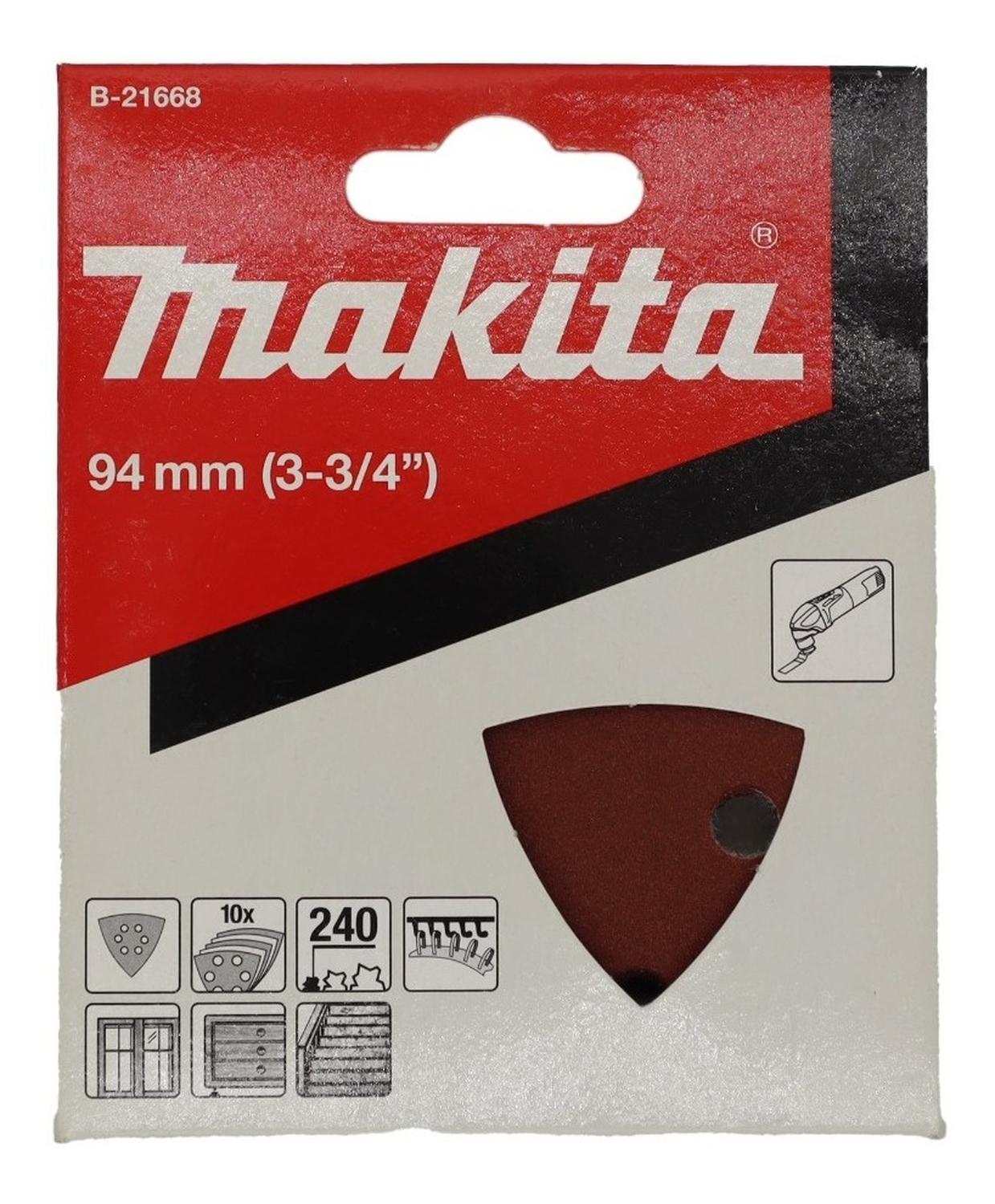 Pack 10 Lijas De Velcro Triangular Madera G240 - Makita - Herram.cl