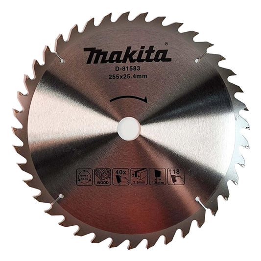 Disco De Sierra Circular 10'' Eje 25,5mm 40 D - Makita - Herram.cl