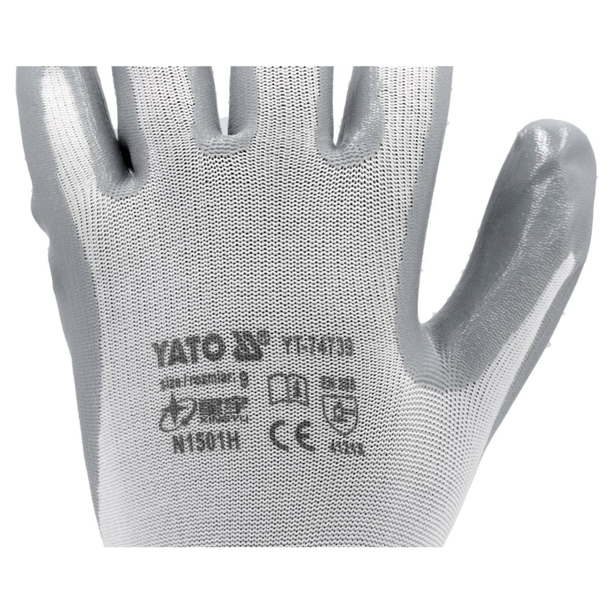 Guantes Trabajo Nylon Nitrilo Talla 10 Yato YT-7474 - Herram.cl