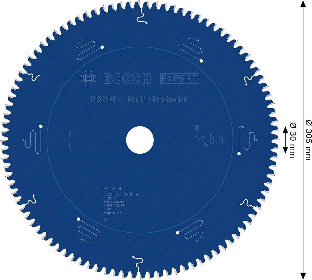 Disco Sierra Bosch Expert Multi Material 305x30mm 96D - Herram.cl