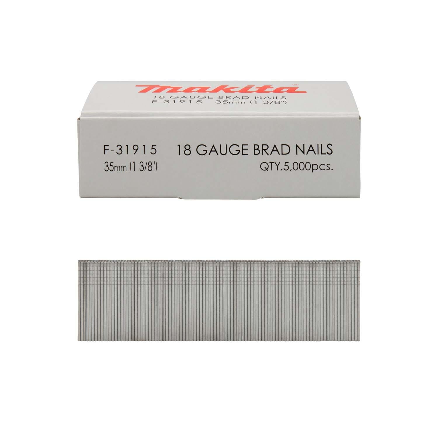 Clavos Puntas F35 Calibre 18 / 5.000 unidades - Makita - Herram.cl