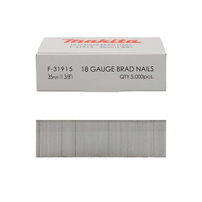 Clavos Puntas F35 Calibre 18 / 5.000 unidades - Makita - Herram.cl