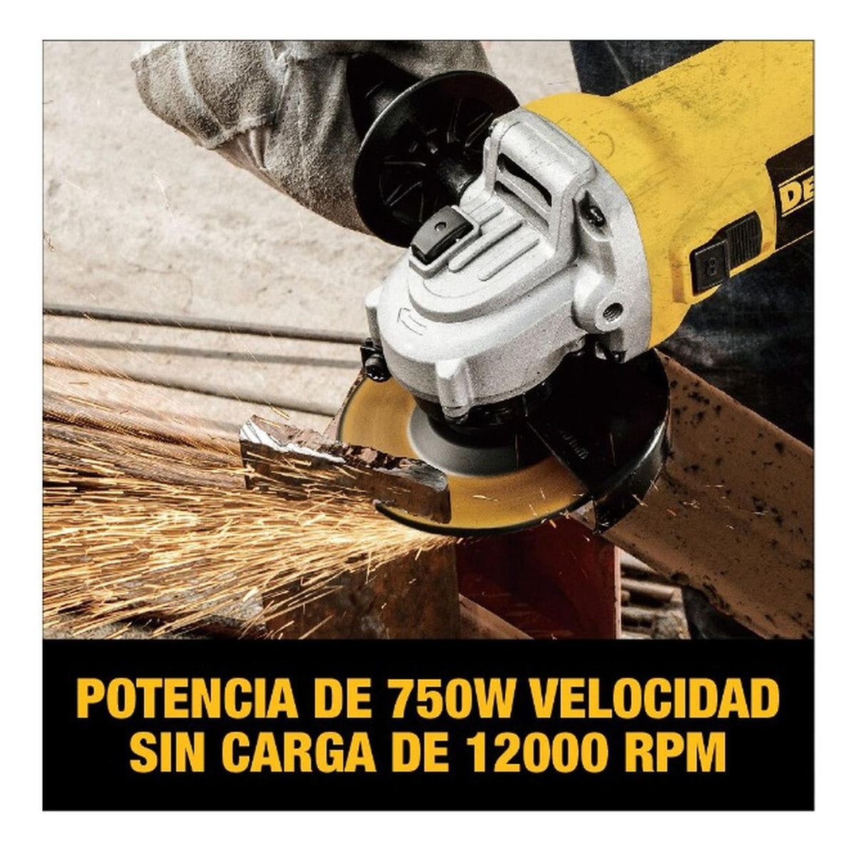 Esmeril Angular 4 - 1/2'' (115mm) 750 W - DeWALT - Herram.cl
