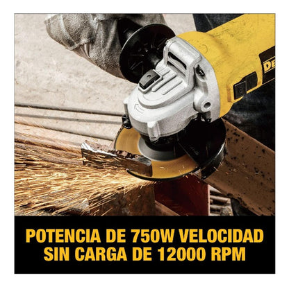 Esmeril Angular 4 - 1/2'' (115mm) 750 W - DeWALT - Herram.cl