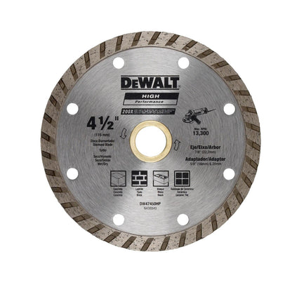 Disco Diamantado Turbo 4 - 1/2'' (115mm) - DeWALT - Herram.cl