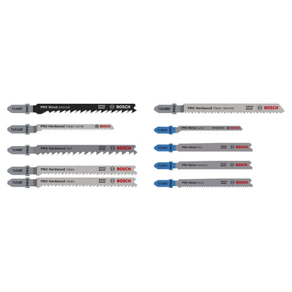 Set 10 Hojas Caladora BOSCH Wood and Metal T144DP T121BFC - Herram.cl