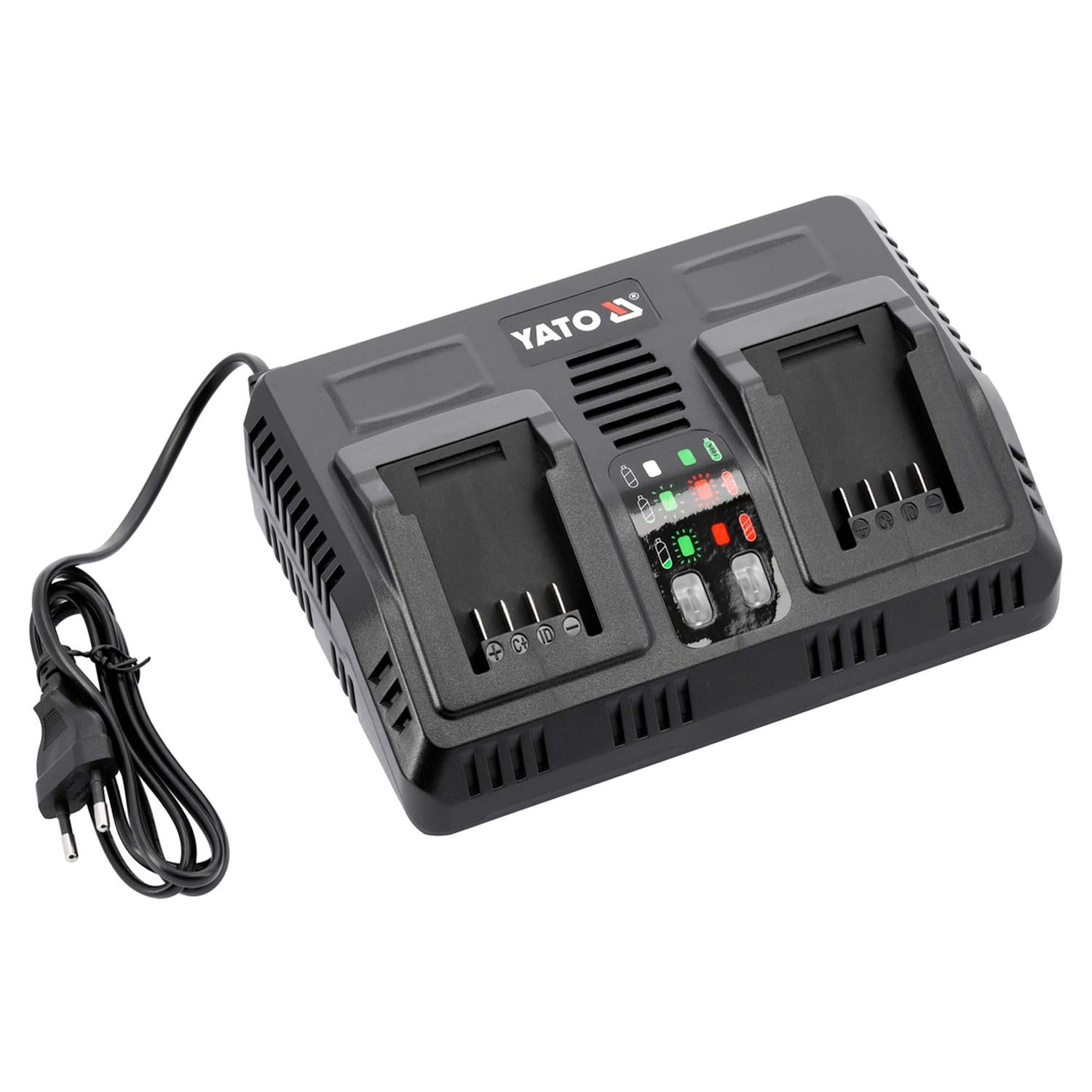 Cargador De Bateria Doble 18 V 2,4 A x 2 YT - 828499 - Yato - Herram.cl