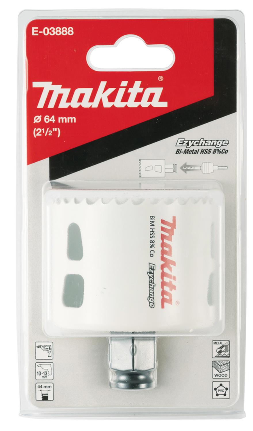 Sierra Copa Ezychange Bim 64mm (2 1/2'') 8% Co - Makita - Herram.cl