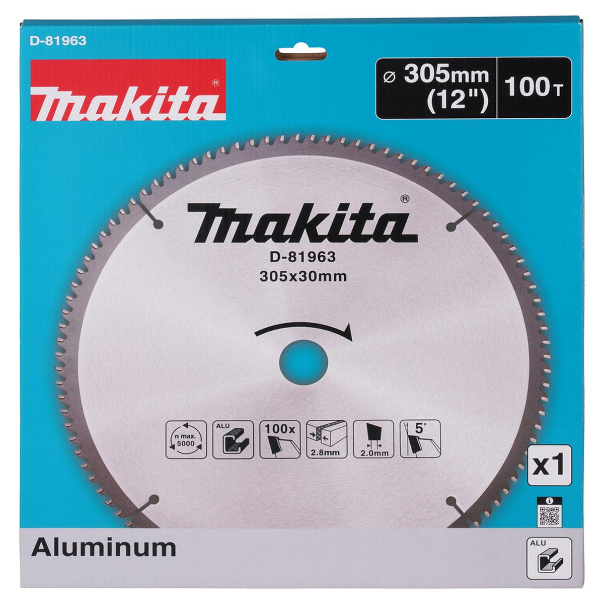 Disco Sierra Aluminio 12'' 305mm 100D Makita D-81963 - Herram.cl