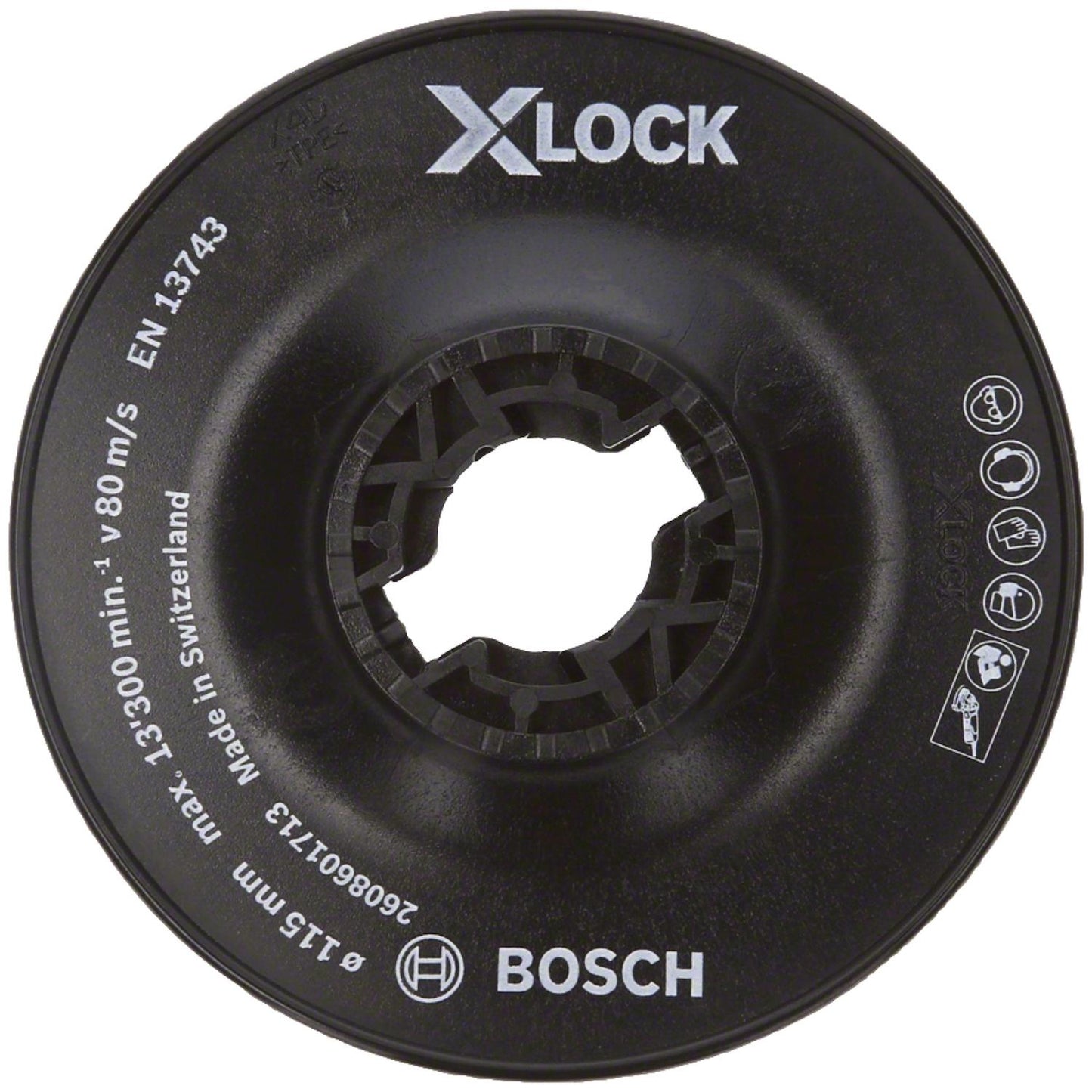 Plato de Goma X - LOCK 115mm - Bosch - Herram.cl