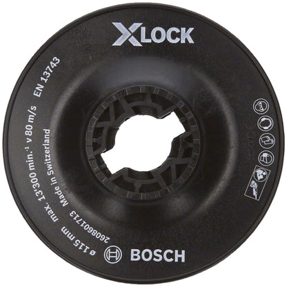 Plato de Goma X - LOCK 115mm - Bosch - Herram.cl